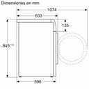 Siemens WG56H2AXES, lavadora de carga frontal, 10 kg, 1600 r.p.m., acero antihuellas, iQ300