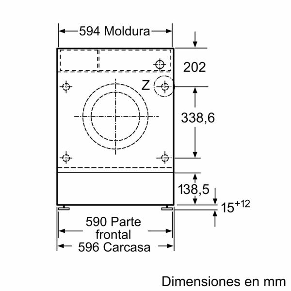 Siemens WI14W542ES, lavadora Carga frontal, 8 kg, 1400 RPM, iQ700