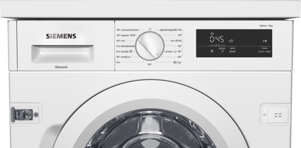 Siemens WI12W327ES, lavadora integrable, 8KG, 1200 RPM, iQ500