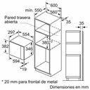 Siemens BF520LMA1, microondas integrable, 38 x 60 cm, negro, iQ300