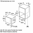 Siemens BF520LMA1, microondas integrable, 38 x 60 cm, negro, iQ300