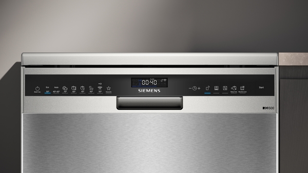 Siemens SN25EI13CE, lavavajillas de libre instalación, 60 cm, acero cepillado antihuellas, iQ500