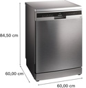 Siemens SN23EI03KE, lavavajillas libre instalación, clase B, 60cm, acero inox, iQ300