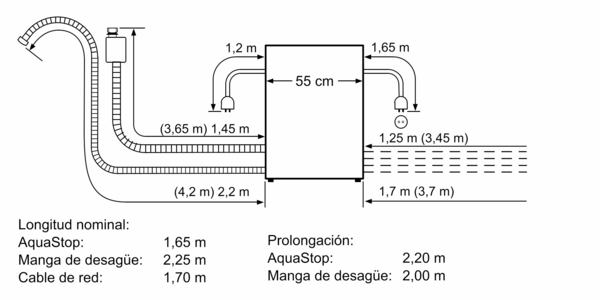Siemens SC05IB00TE, lavavajillas modular integrable, clase E, 60 cm, negro