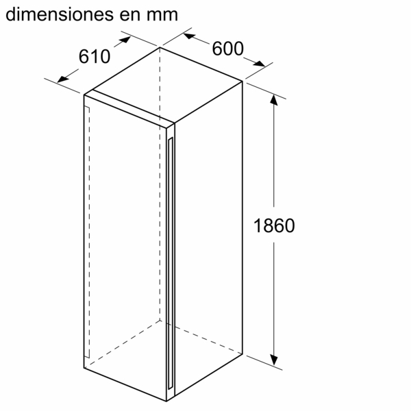Siemens KW36KATGA, vinoteca libre instalación, 186x60 cm, negro, iQ500