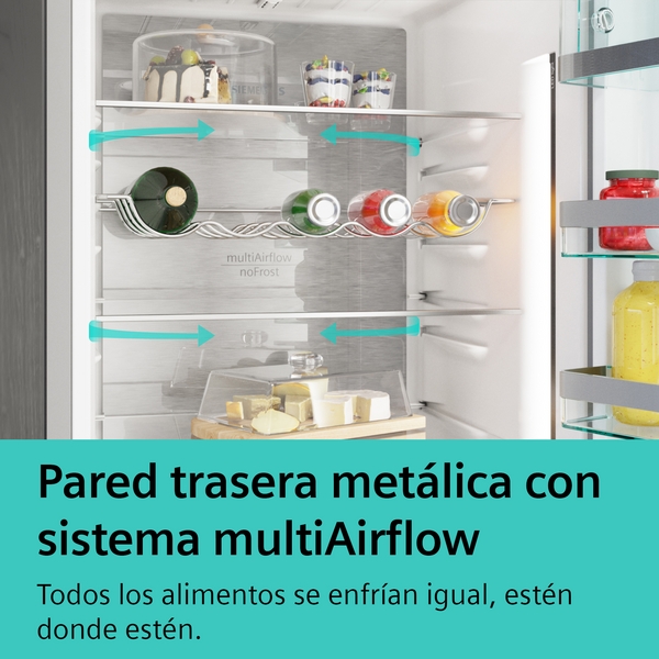 Siemens KF96NAXEA, frigorífico americano, 183 x 90.5 cm, XXL, black stainless steel, iQ300, clase E