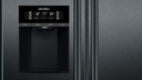 Siemens KF96DAXEA, frigorífico americano, dispensador con toma de agua, 4 puertas, No Frost, 183 x 90,5 cm, black inox, iQ500, clase E