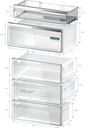 Siemens KG49NSBBF, frigorífico combinado de libre instalación, acabado en cristal, 203 x 70 cm, negro, IQ700, clase B