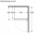 Siemens KG39NSBBF frigorífico combinado de libre instalación, puerta de cristal, negro, 203 x 60 cm, iQ700, clase B