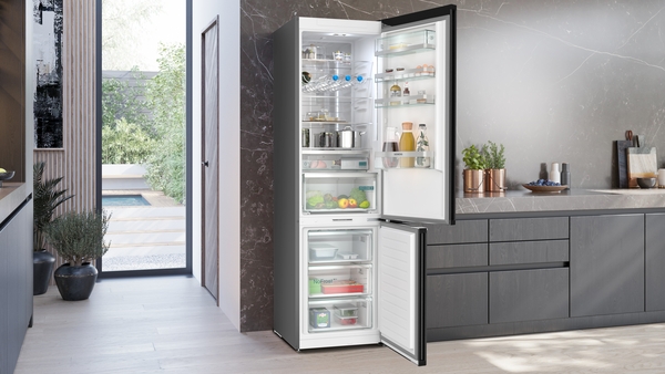 Siemens KG39NAXCF, frigorífico combinado de libre instalación, black inox , 203 x 60 cm, IQ500, clase C