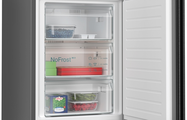 Siemens KG39NAXCF, frigorífico combinado de libre instalación, black inox , 203 x 60 cm, IQ500, clase C