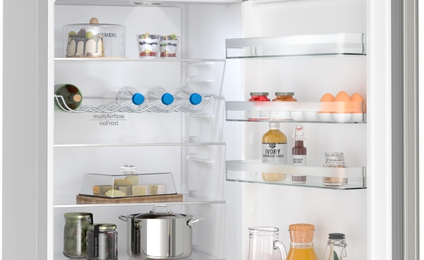 Siemens KG39NXIBF, frigorífico combinado de libre instalación, inox, 203 x 60 cm, iQ300, clase C