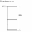 Siemens KG36N2WCF, frigorífico combinado de libre instalación, not frost, 186 x 60 cm, blanco, iQ300, clase C