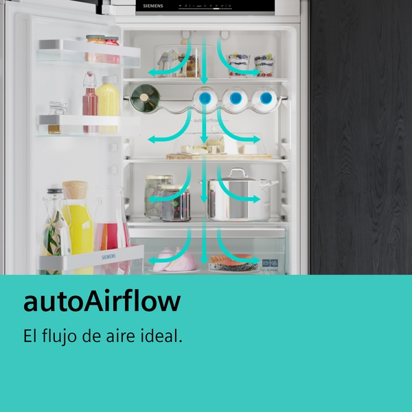 Siemens KI96NVFD0, frigorífico combinado integrable, inox, no frost, 194 x 56 cm, iQ300, clase D