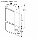 Siemens KB96NVFE0, frigorífico combinado integrable, inox, not frost, 194 x 71 cm, iQ300, clase E