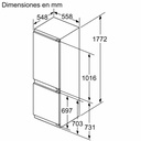 Siemens KI86NADD0, frigorífico combinado integrable,  inox, no frost, 177 x 56 cm, iQ500, clase D