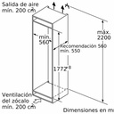 Siemens KI86NADD0, frigorífico combinado integrable,  inox, no frost, 177 x 56 cm, iQ500, clase D