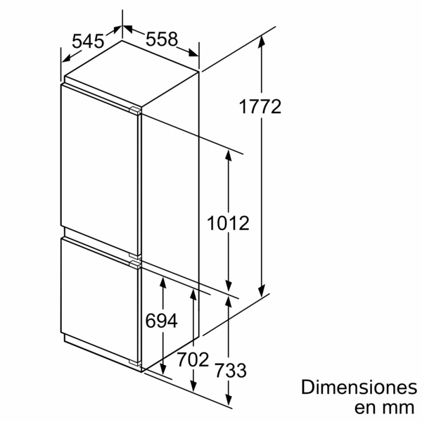 Siemens KI86SAFE0, frigorífico combinado integrable, inox, 177 x 56 cm, iQ500, clase E