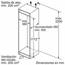 Siemens KI86SAFE0, frigorífico combinado integrable, inox, 177 x 56 cm, iQ500, clase E