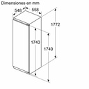Siemens KI81RADD0, frigorífico una puerta integrable, cíclico, 177.5 x 56 cm, iQ500, clase D
