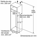 Siemens KI81RADD0, frigorífico una puerta integrable, cíclico, 177.5 x 56 cm, iQ500, clase D