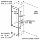 Siemens KI51FADE0, frigorífico integrable, 140 x 56cm, cierre Softclose, puerta fija, iQ700, clase E