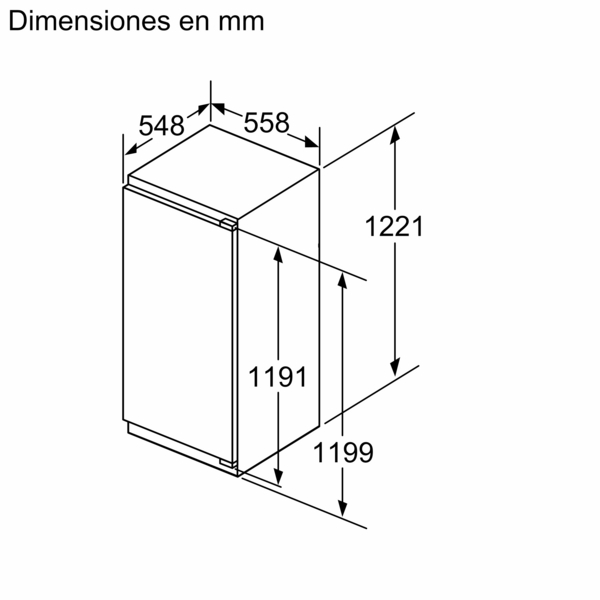 Siemens KI41RADD1, frigorífico integrable, 122.5 x 56cm, blanco, cierre SoftClose, iQ500, clase D