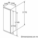 Siemens GI81NACE0, congelador integrable, 177.2 x 55.8cm, cierre SoftClose, puerta fija, iQ500, clase E