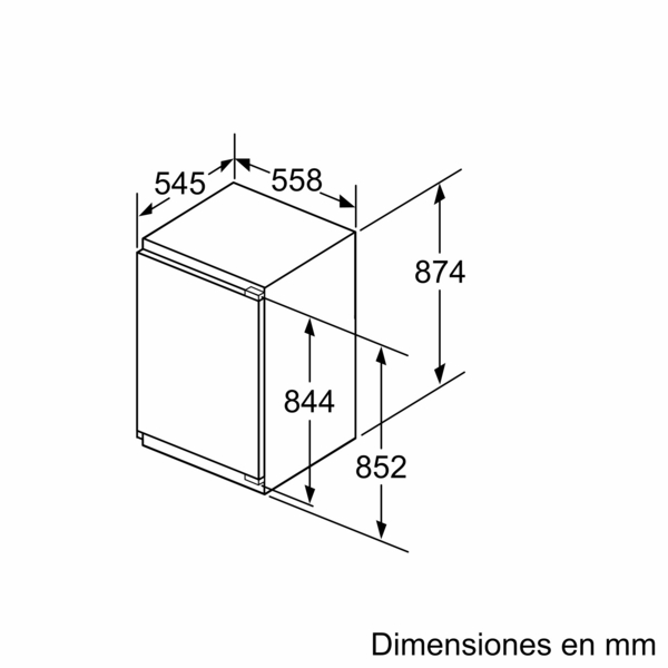 Siemens GI21VAFE0, congelador integrable, puerta fija, 87.5 x 55,8cm, iQ300, clase E