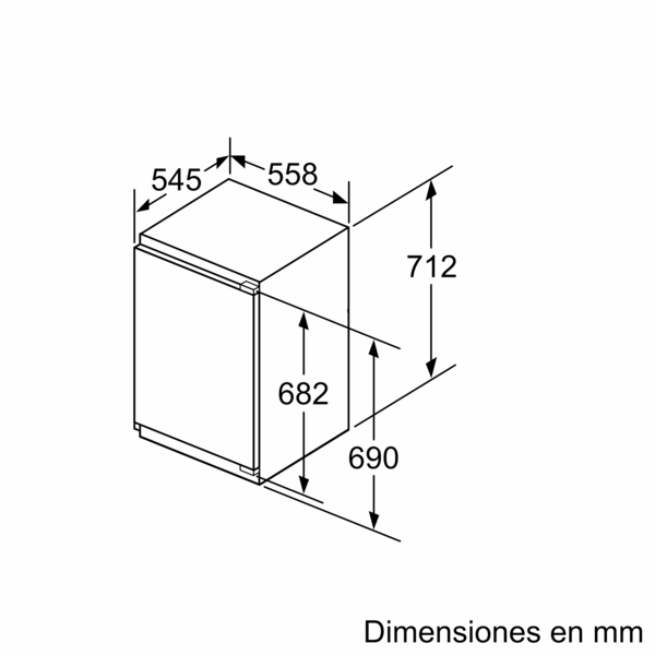 Siemens GI11VAFE0, congelador integrable, 71.2 x 55.8 cm, puerta fija, blanca, iQ300, clase E