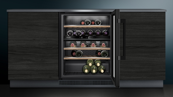 Siemens KU21WAHG0, vinoteca integrable, puerta de cristal, 32 x 60cm, iQ500, clase G