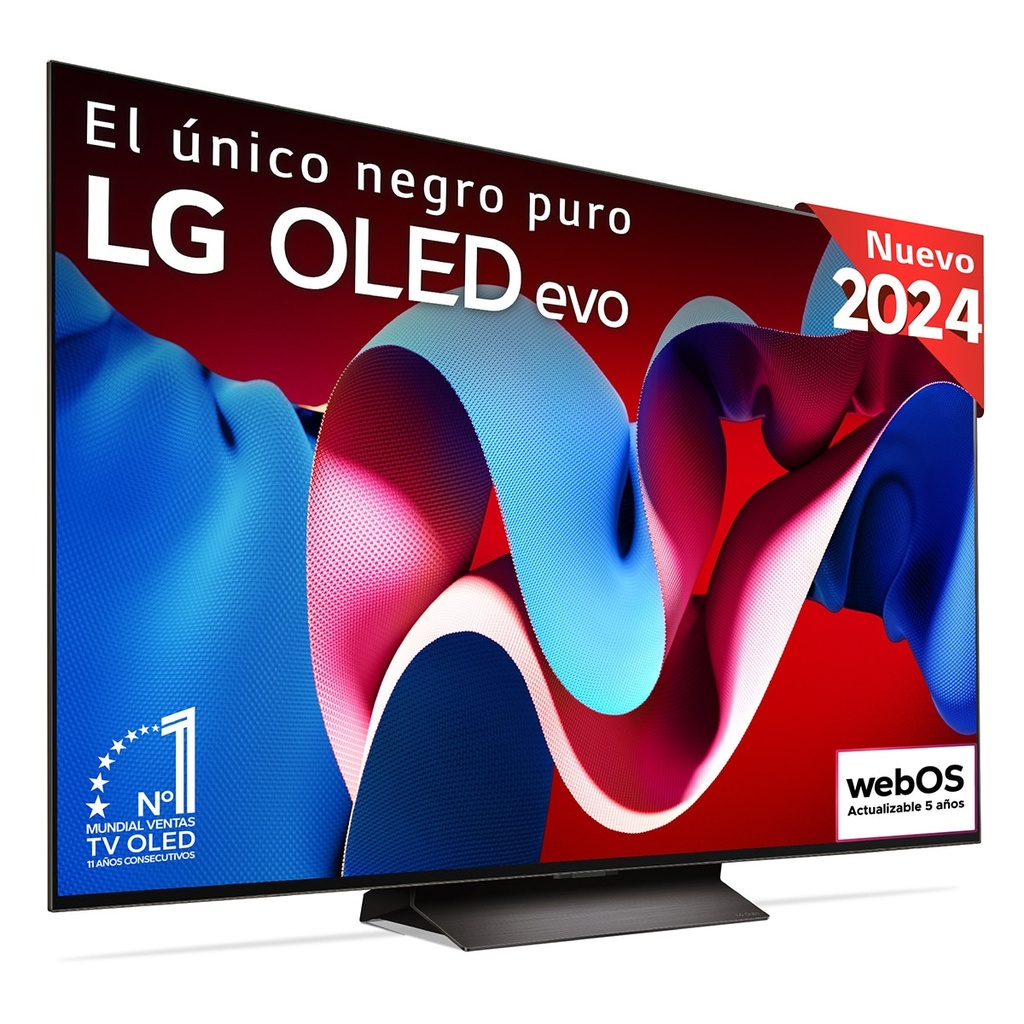 LG OLED65C44LA 65", OLED 4K, Smart TV, WebOS24, Dolby Vision, Dolby Atmos, 144 Hz, AMD FreeSync, negro