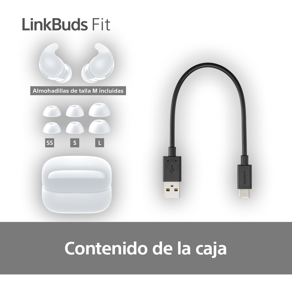 Auriculares Inalámbricos Linkbuds Fit WFLS910N, Noise Cancelling, inteligentes y ligeros, Hi-Res Audio, Manos libres, 360 Spatial Sound, Batería 5,5h