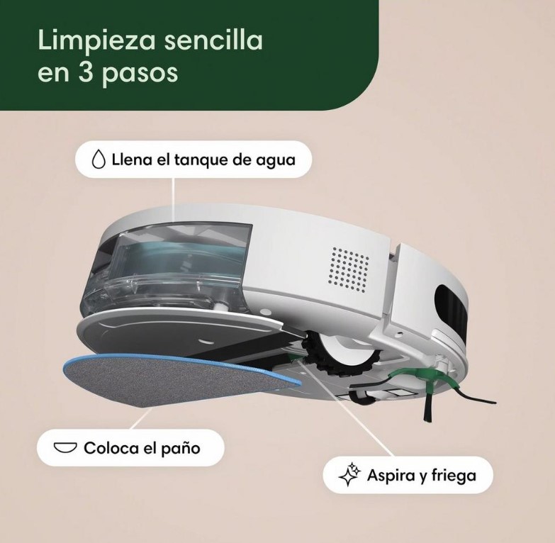 Roomba Y011240, Combo Essential, aspira y friega suelos, iRobot, blanco