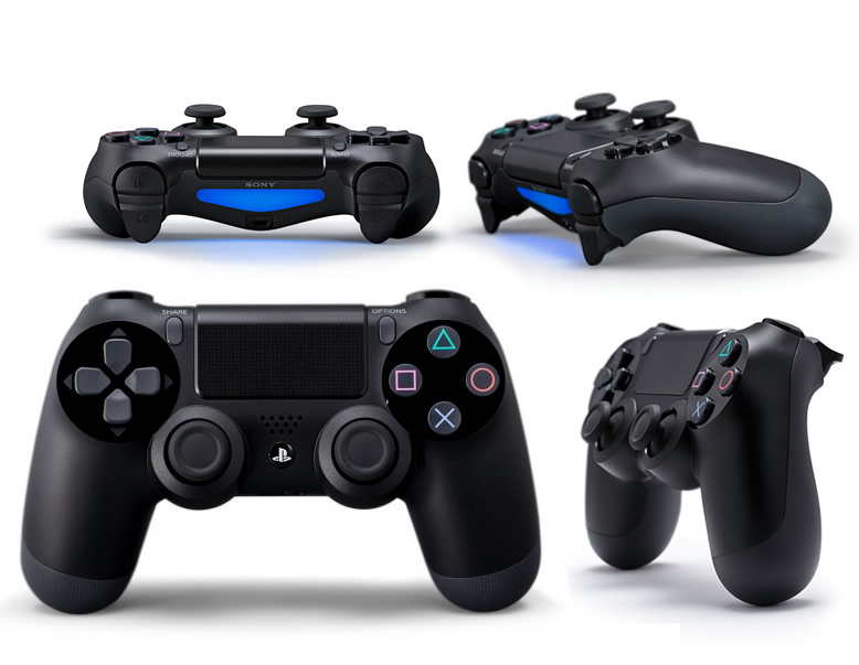 Mando PS4 - Sony PS4 DualShock 4 V2, Inalámbrico, Panel táctil, Negro