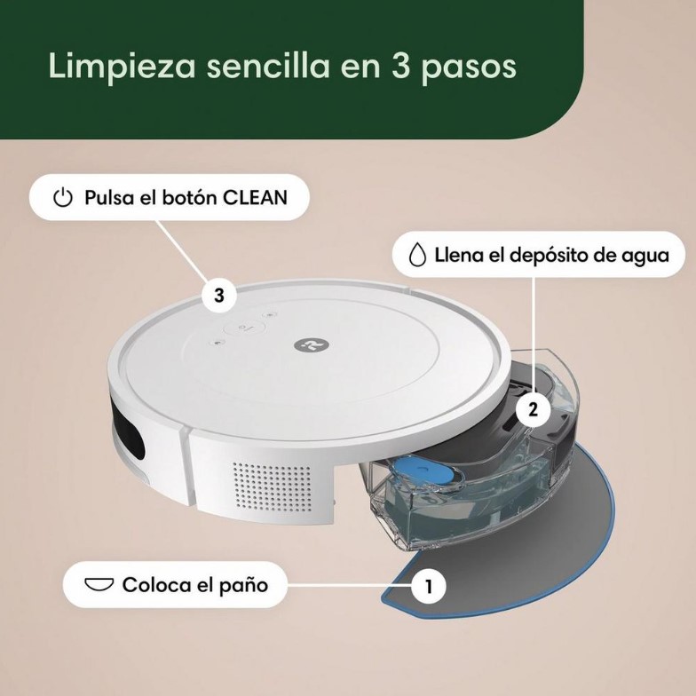 Roomba Y051240, Combo 2 Essential, aspira y friega suelos, iRobot, blanco, AutoEmpty