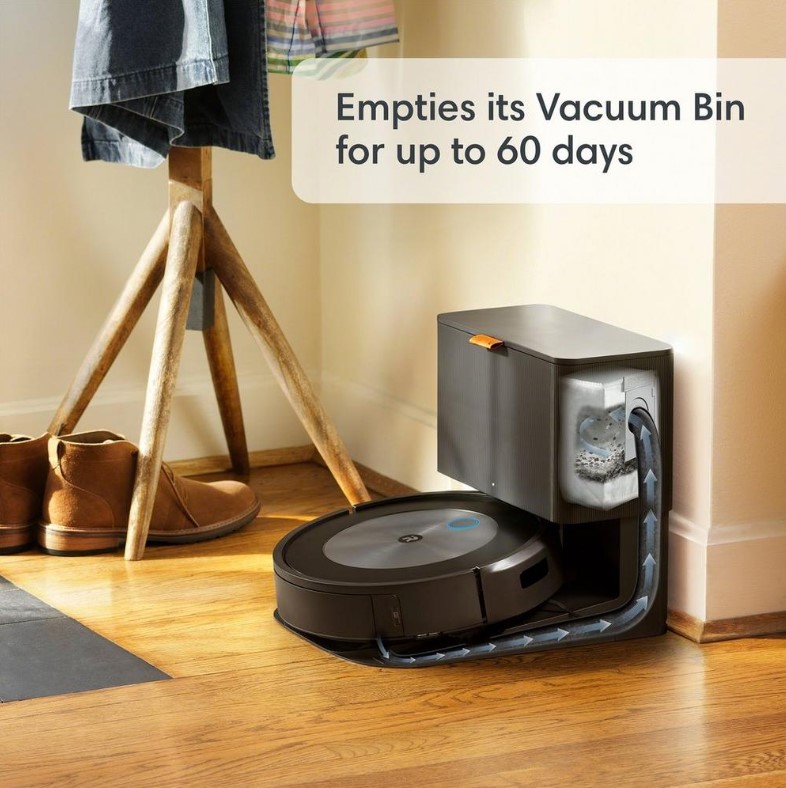Roomba J517840, combo J5, aspira y friega suelos, iRobot, color grafito