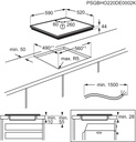 AEG IKS6330DFB, placa inducción 60 cm, extraplana 3 zonas, zona doble 28cm, biselada, función pausa, calentamiento rápido