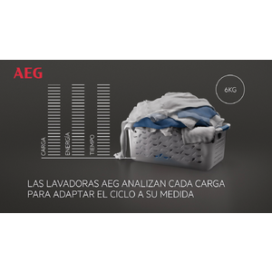 AEG LFR7184N2V, lavadora de carga frontal, 8kg, 1400 rpm, libre instalación, función vapor, lavado rápido