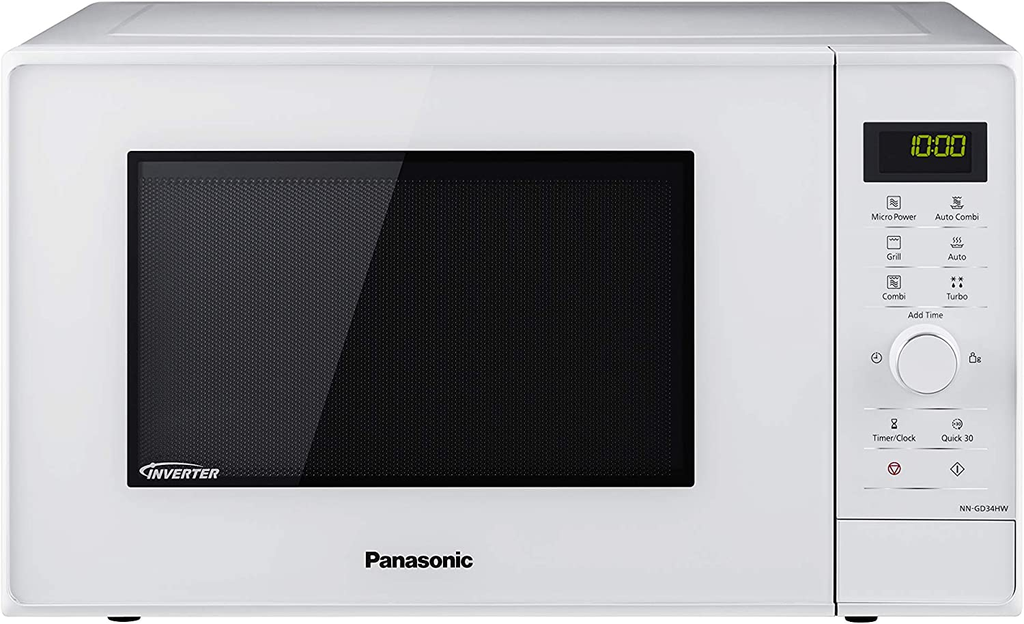 Panasonic NN-GD34HW, microondas con grill, 1000w, 23l, Inverter, 13 programas, blanco