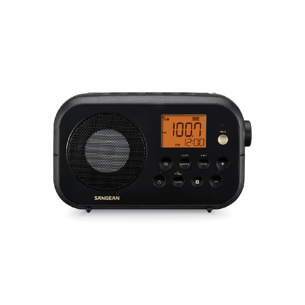 Sangean PR-D12, radio portátil, Am/Fm NOAA con sintonización digital y alerta meteorológica, negro