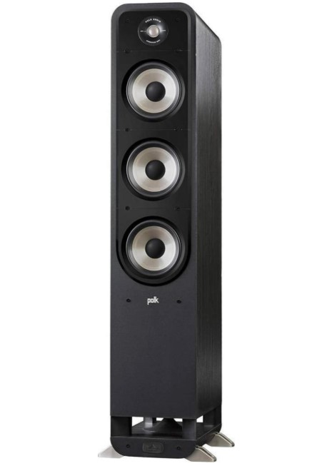 Polk Audio S60e, altavoz pasivo de rango completo de suelo, cúpula terileno de 2,5cm, negro