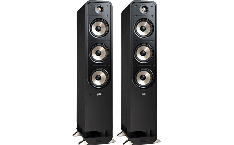 Polk Audio S60e, altavoz pasivo de rango completo de suelo, cúpula terileno de 2,5cm, negro