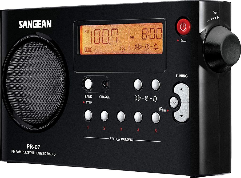 Sangean PRD7, radio digital, Negro