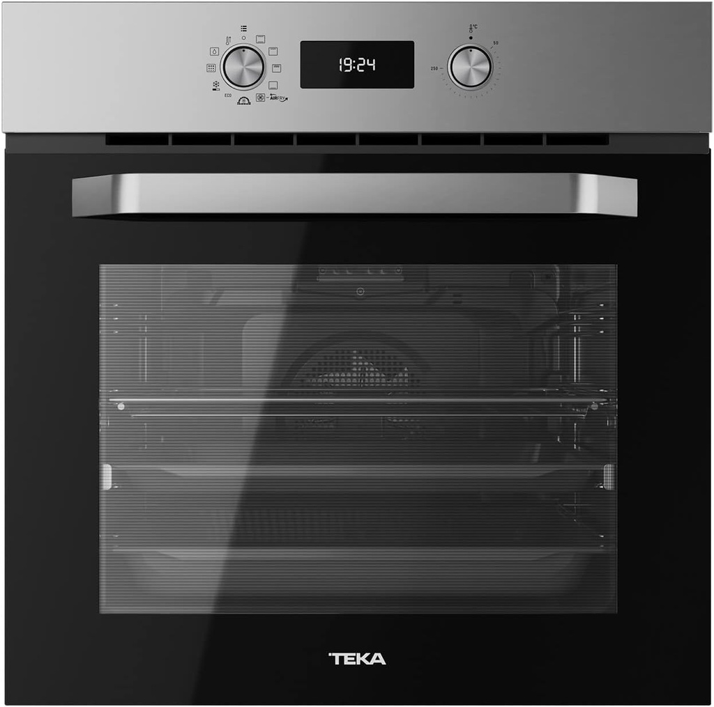Teka HCB 6646 P, horno multifunción pirolítico, función Air Fry, bandeja perforada, 595x595x559mm, negro