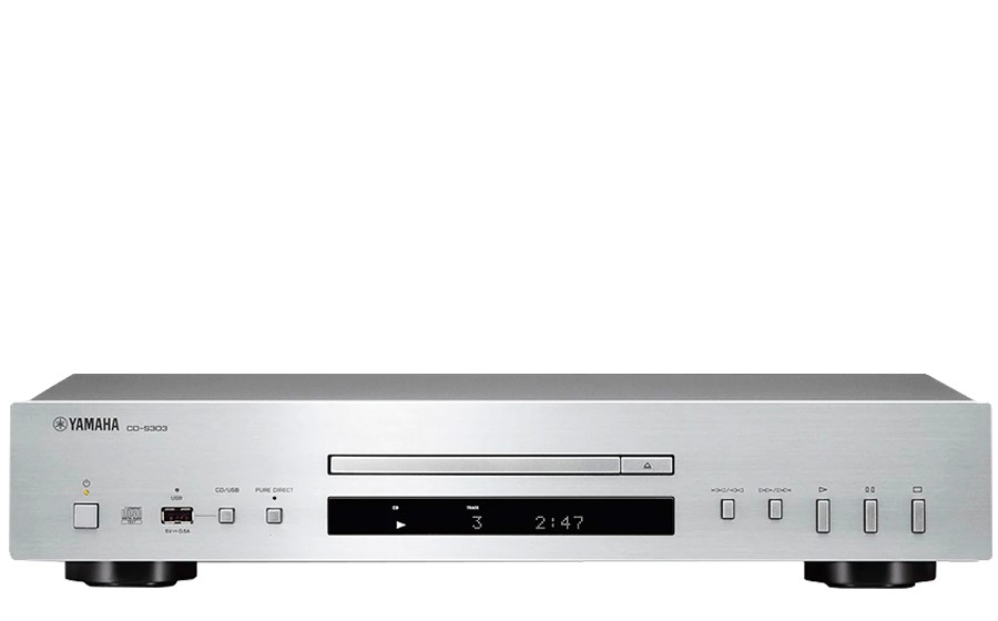 Yamaha CD-S303 - Reproductor de CD con DAC de alto rendimiento de 192 kHz/24 bits, Pure Direct, puerto USB