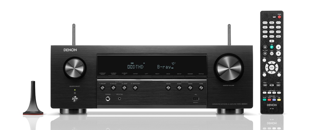 Denon AVC660H, Receptor AV 8K de 5,2 canales, control por voz y HEOS® integrado.