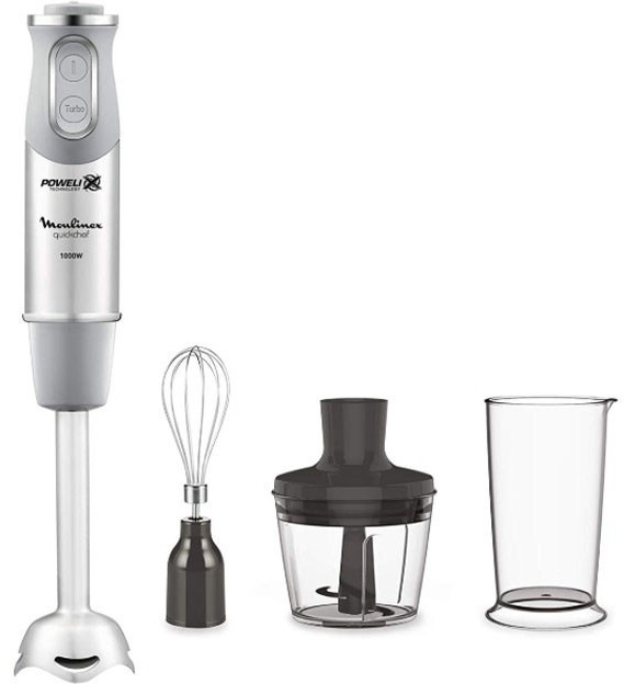Moulinex DD655D10, batidora de mano, 1000w, 10 velocidades, color gris
