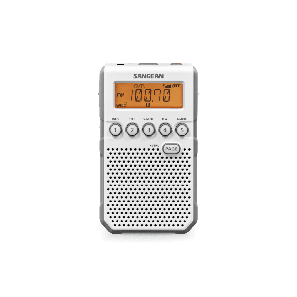 RADIO DE BOLSILLO AM/FM ESTÉREO DT-800 BLANCA SANGEAN