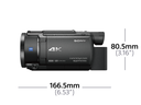 Sony Handycam FDR-AX53 - Videocámara (pantalla de 3", con grabación 4K Ultra HD, lente Zeiss Vario-Sonnar de 26,8 mm, zoom óptico de 20x)